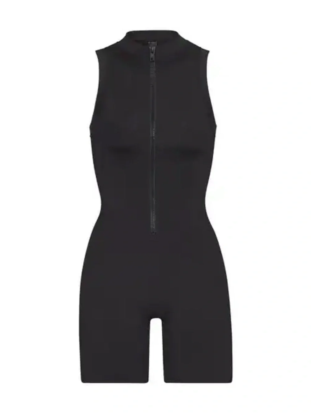 Skims Mock Neck Cycle Suit Size S - Onyx